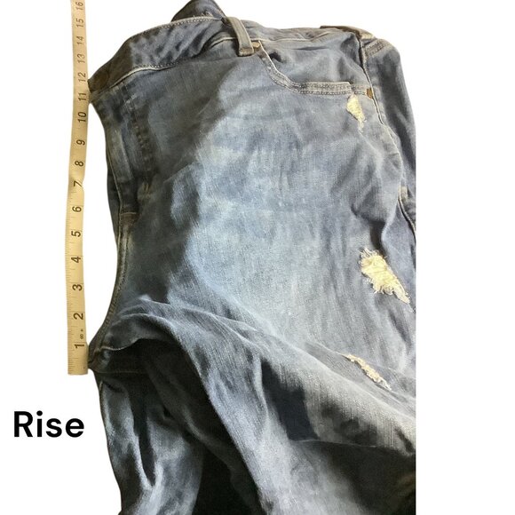 Lane Bryant Plus Size Boyfriend Distressed Denim Jeans Women 24R Blue Casual - Picture 13 of 16